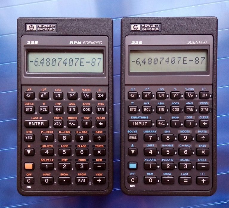 Hewlett-Packard 32S-22S – Le Rayon Des Calculatrices